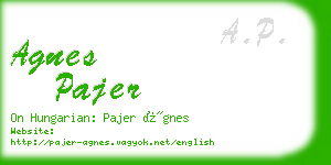 agnes pajer business card